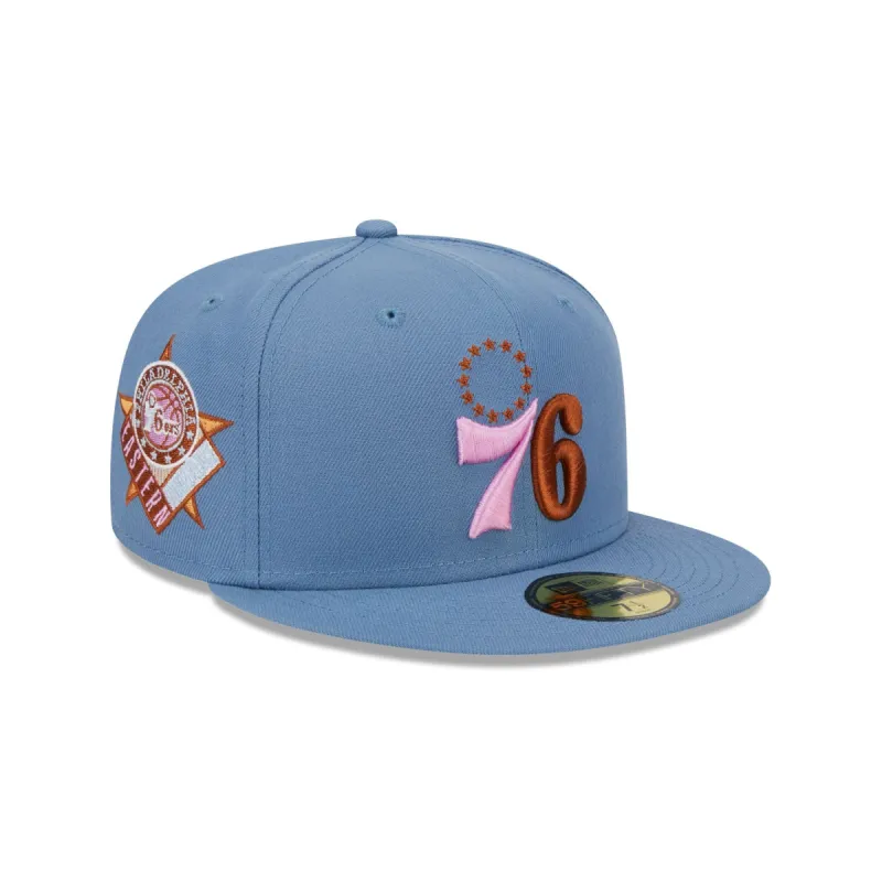 Philadelphia 76ers Color Pack Faded Blue 59FIFTY Fitted Hat sold by New Era