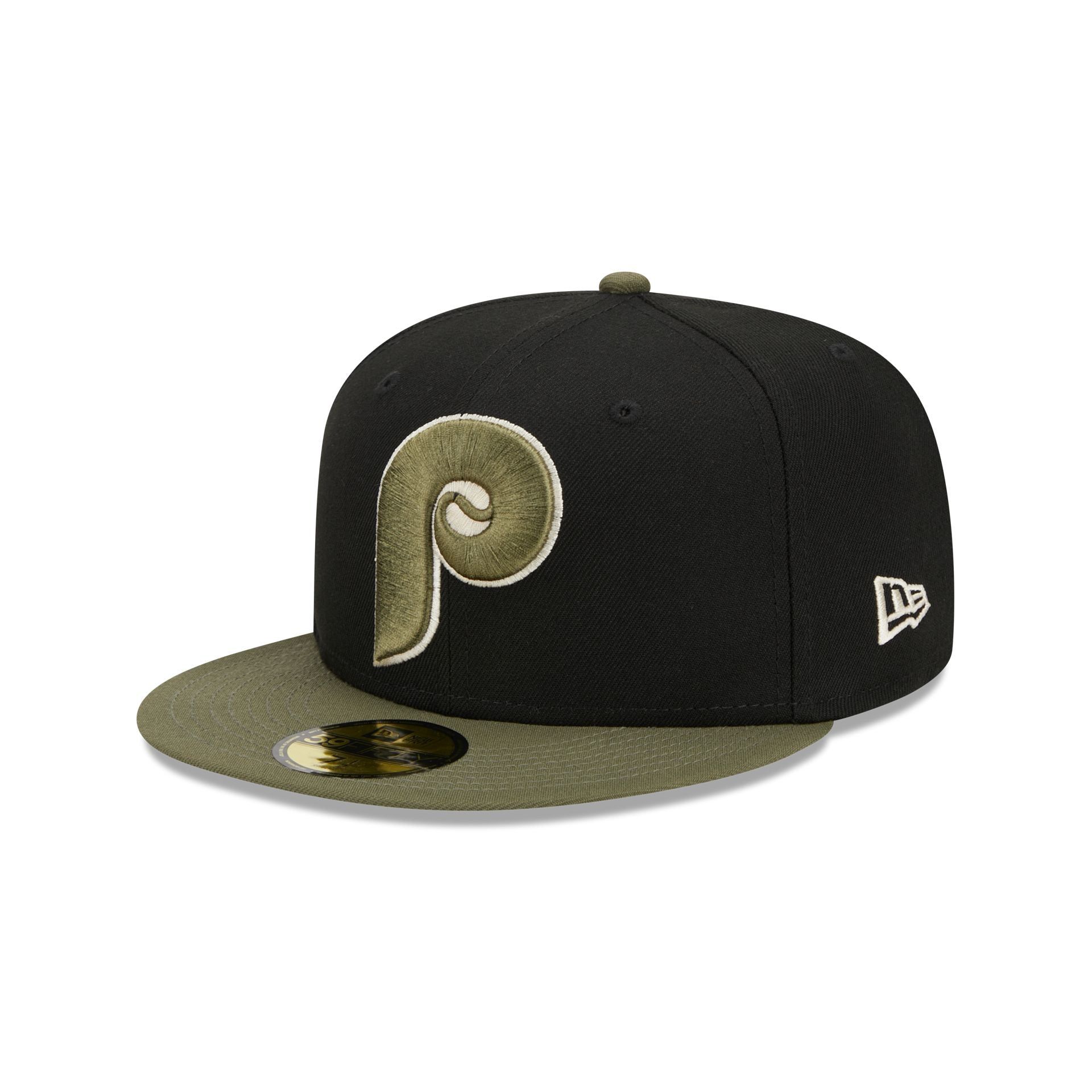 Philadelphia Phillies Khaki Green 59FIFTY Fitted Hat sold by New Era