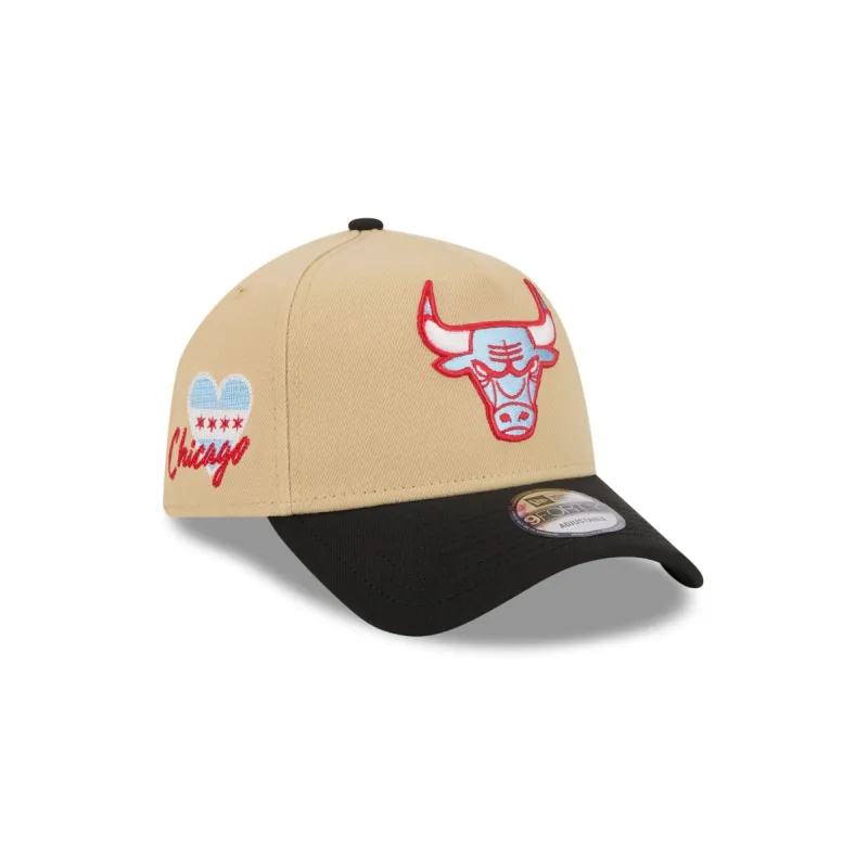 Chicago Bulls City Side Patch 9FORTY A-Frame Snapback Hat sold by New Era