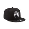 Minnesota Timberwolves Basic Black & White 9FIFTY Snapback Hat sold by New Era