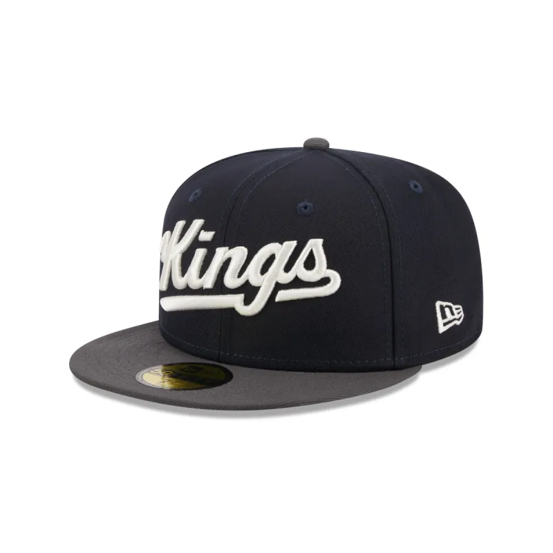Sacramento Kings Navy Crown 59FIFTY Fitted Hat sold by New Era