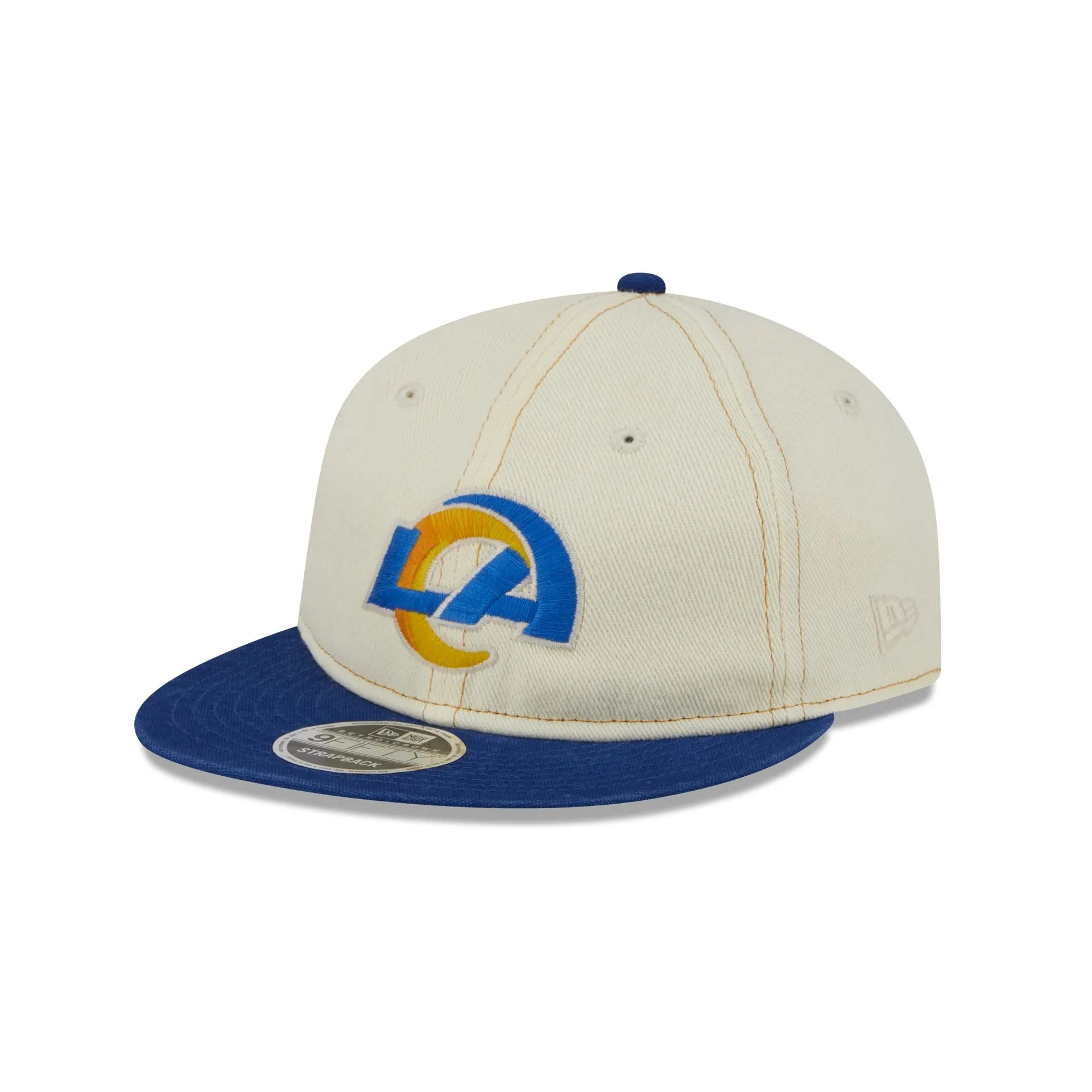 Los Angeles Rams Chrome Denim Retro Crown 9FIFTY Adjustable Hat sold by New Era