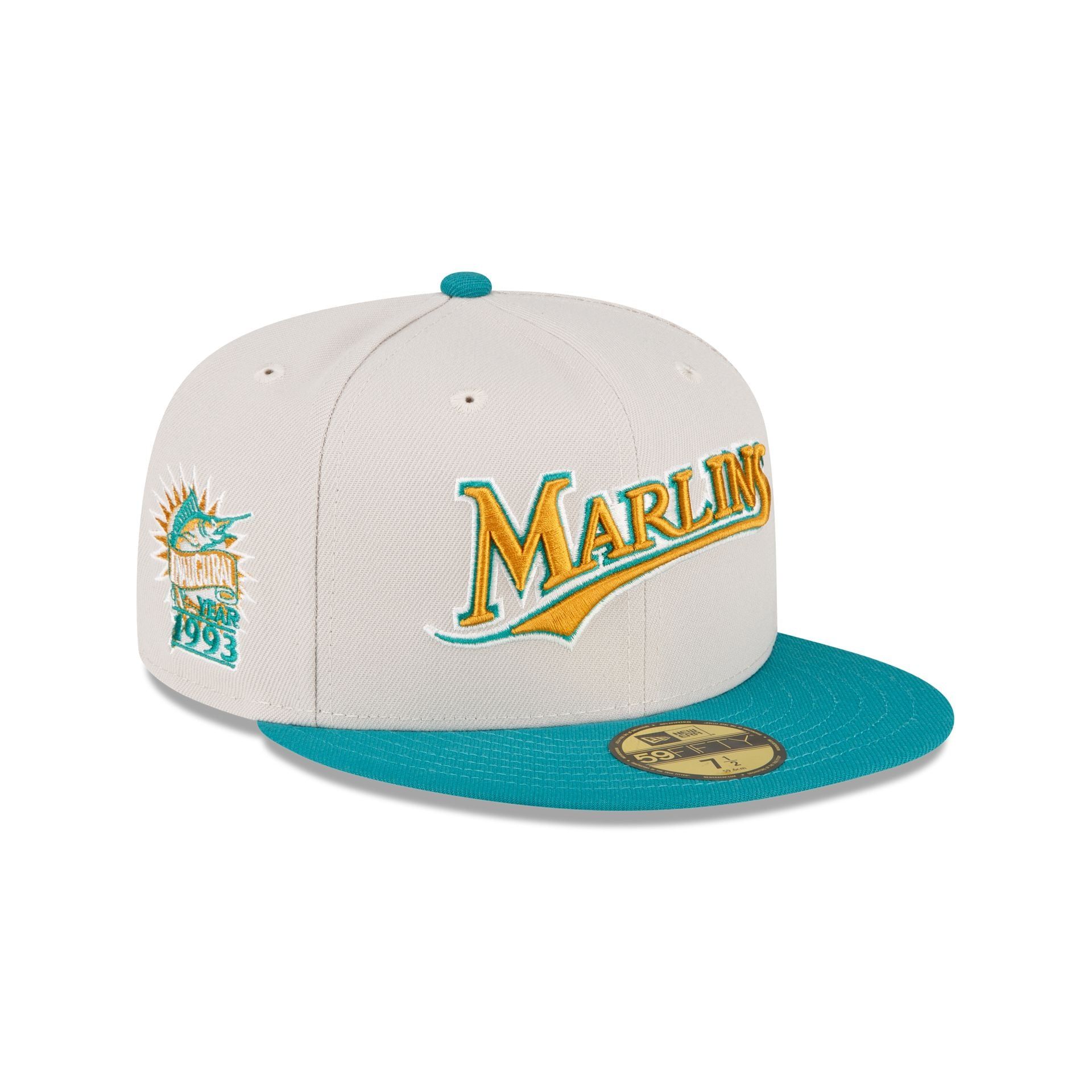 Just Caps Cadet Blue Miami Marlins 59FIFTY Fitted Hat sold by New Era