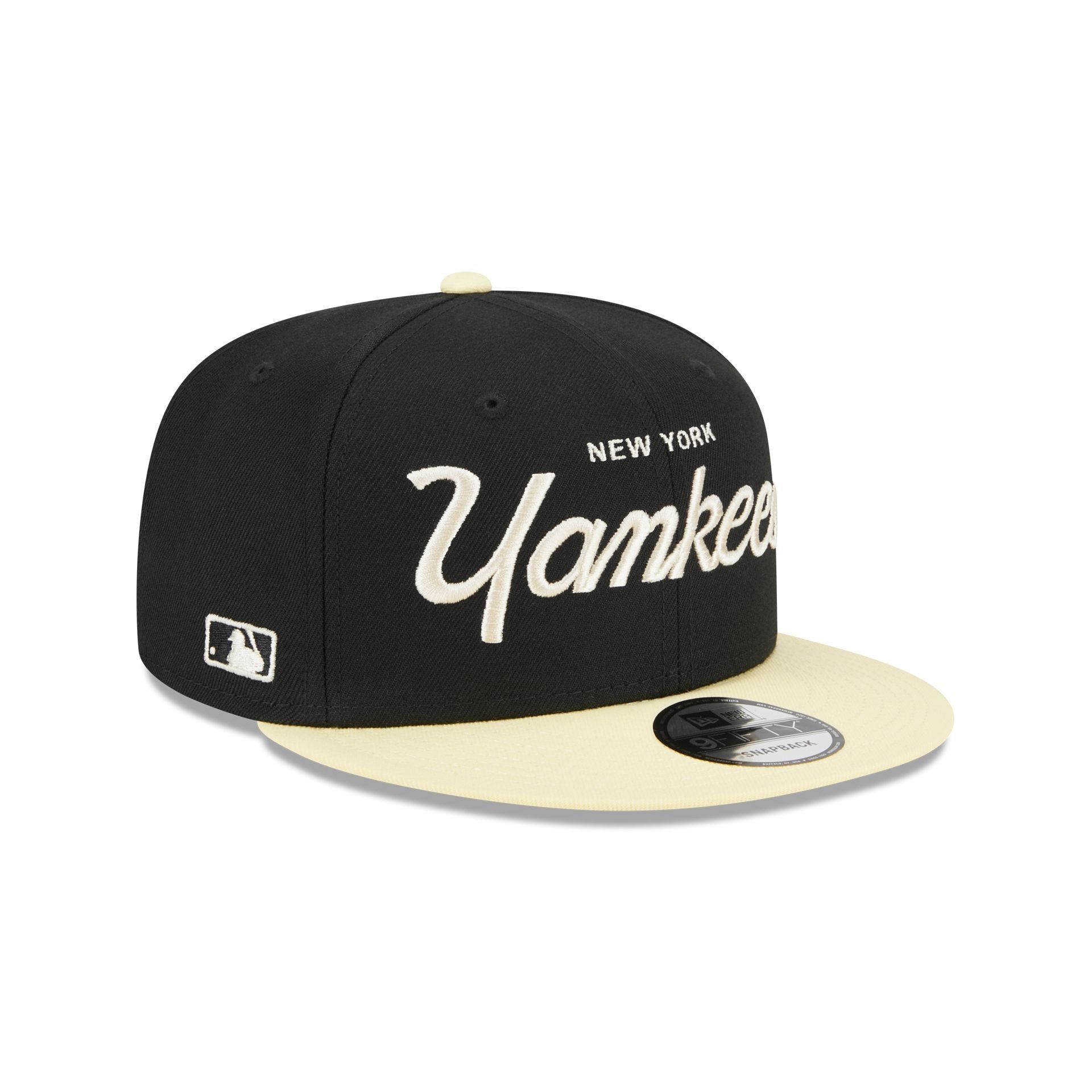 New York Yankees Pale Yellow Visor 9FIFTY Snapback Hat sold by New Era