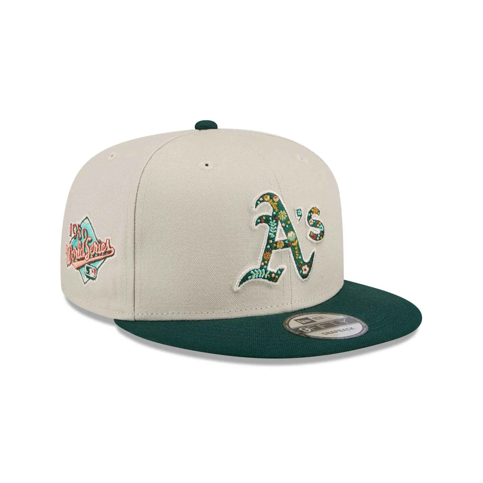 Oakland Athletics Floral Fill 9FIFTY Snapback Hat sold by New Era