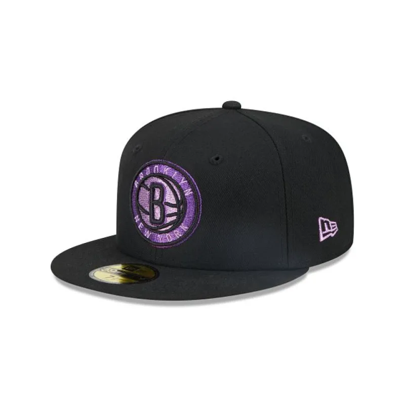 Brooklyn Nets Metallic Pop 59FIFTY Fitted Hat sold by New Era