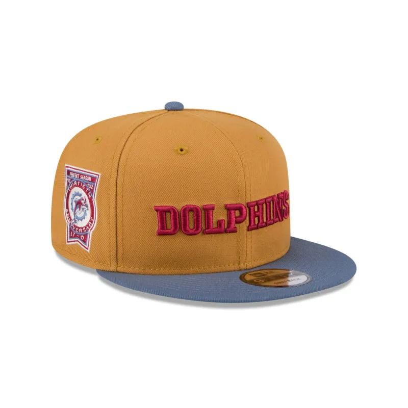 Miami Dolphins Panama Tan 9FIFTY Snapback Hat sold by New Era