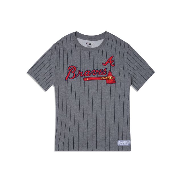 Atlanta Braves Striped Gray T-Shirt sold by New Era