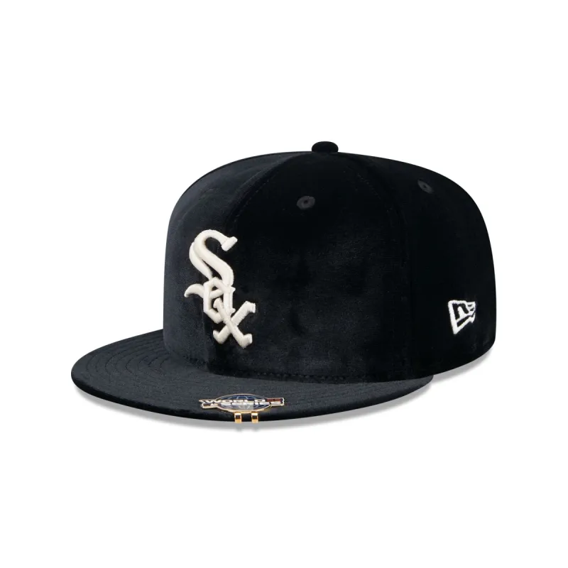 Chicago White Sox Velvet Visor Clip 59FIFTY Fitted Hat made by New Era