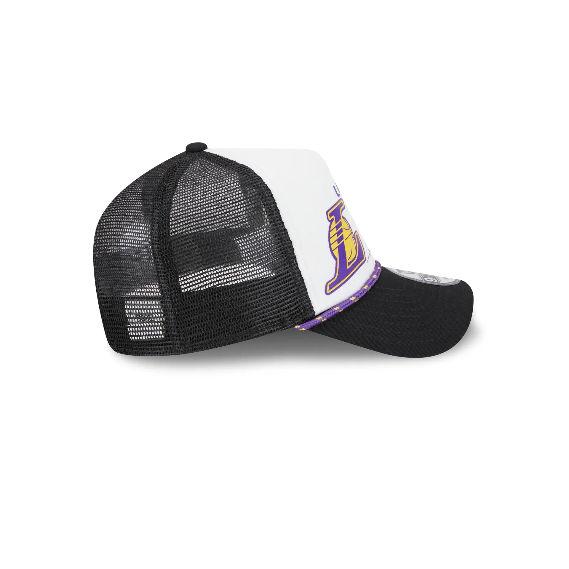 Los Angeles Lakers 2024 Rally Drive White 9FORTY A-Frame Trucker Hat sold by New Era product image thumbnail 5