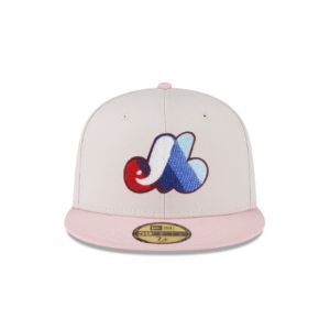 Just Caps Stone Pink Montreal Expos 59FIFTY Fitted Hat sold by New Era