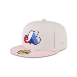 Just Caps Stone Pink Montreal Expos 59FIFTY Fitted Hat sold by New Era