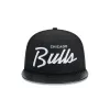Chicago Bulls Faux Leather Visor 9FIFTY Snapback Hat sold by New Era