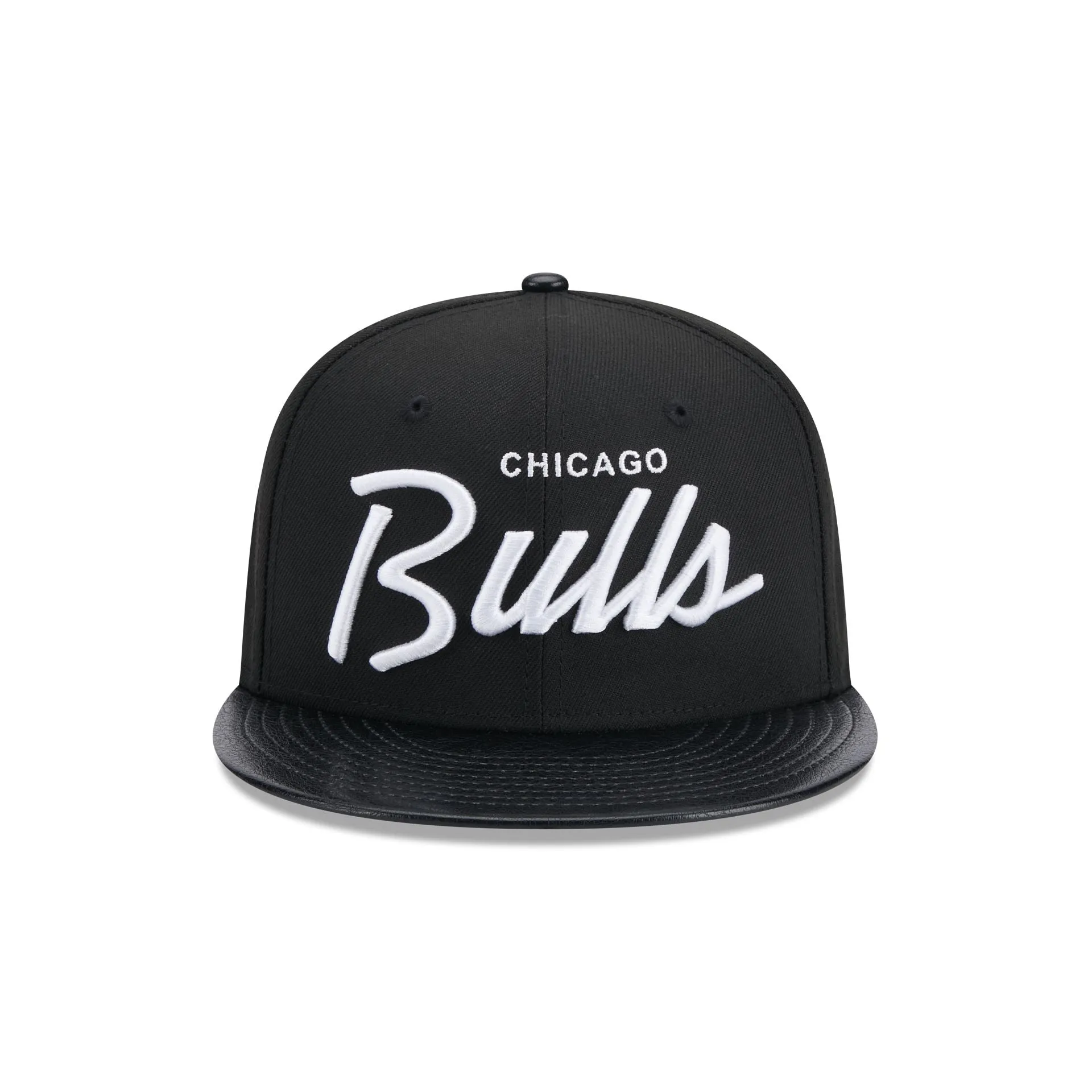 Chicago Bulls Faux Leather Visor 9FIFTY Snapback Hat sold by New Era product image thumbnail 2