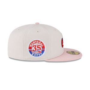 Just Caps Stone Pink Montreal Expos 59FIFTY Fitted Hat sold by New Era