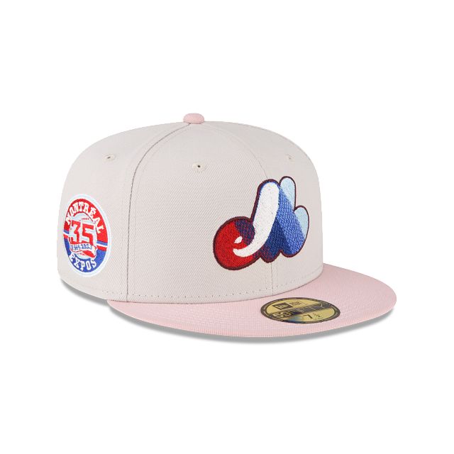 Just Caps Stone Pink Montreal Expos 59FIFTY Fitted Hat sold by New Era
