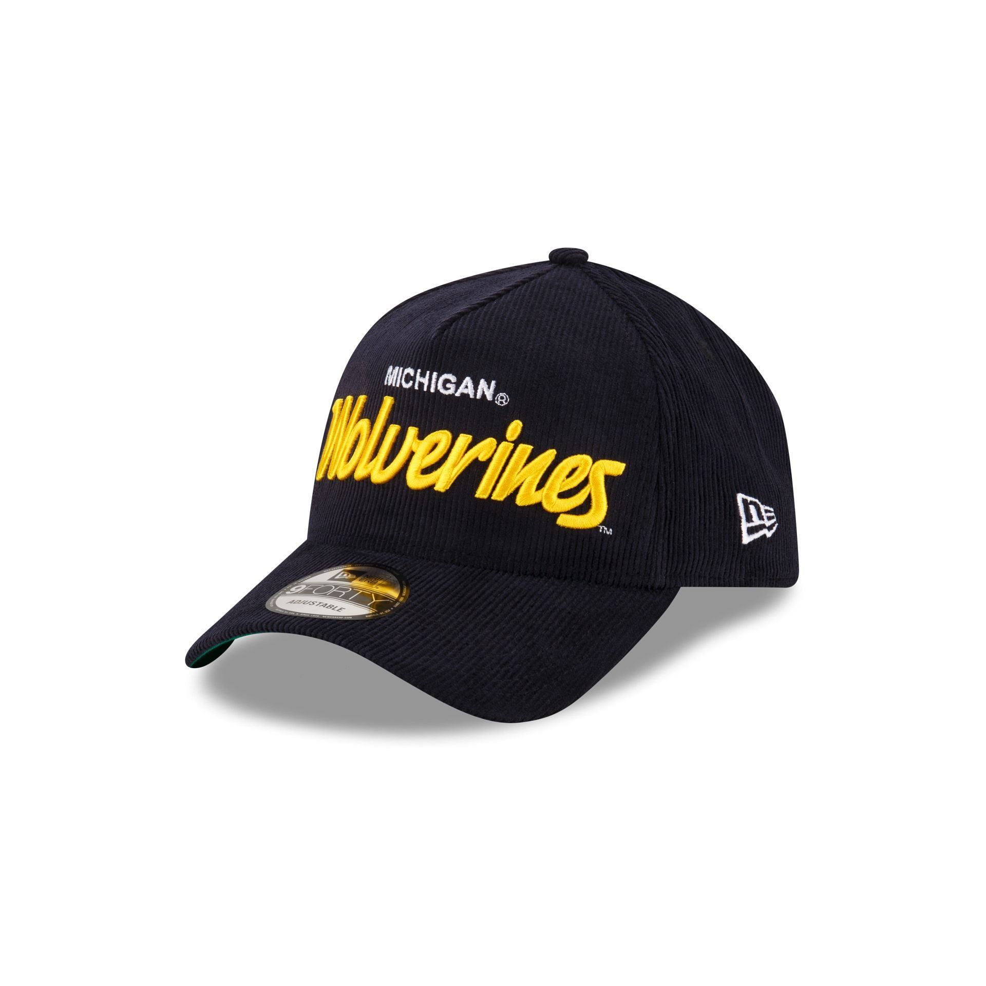 Michigan Wolverines Collegiate Corduroy 9FORTY A-Frame Snapback Hat sold by New Era