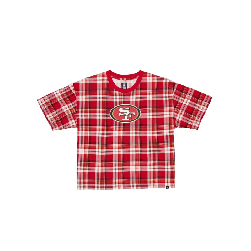 San Francisco 49ers 3rd Down Plaid Women's T-Shirt sold by New Era