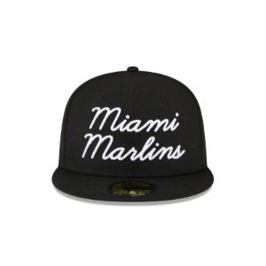 Miami Marlins Fairway Script 59FIFTY Fitted Hat sold by New Era