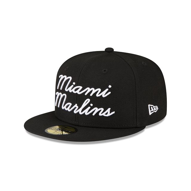 Miami Marlins Fairway Script 59FIFTY Fitted Hat sold by New Era