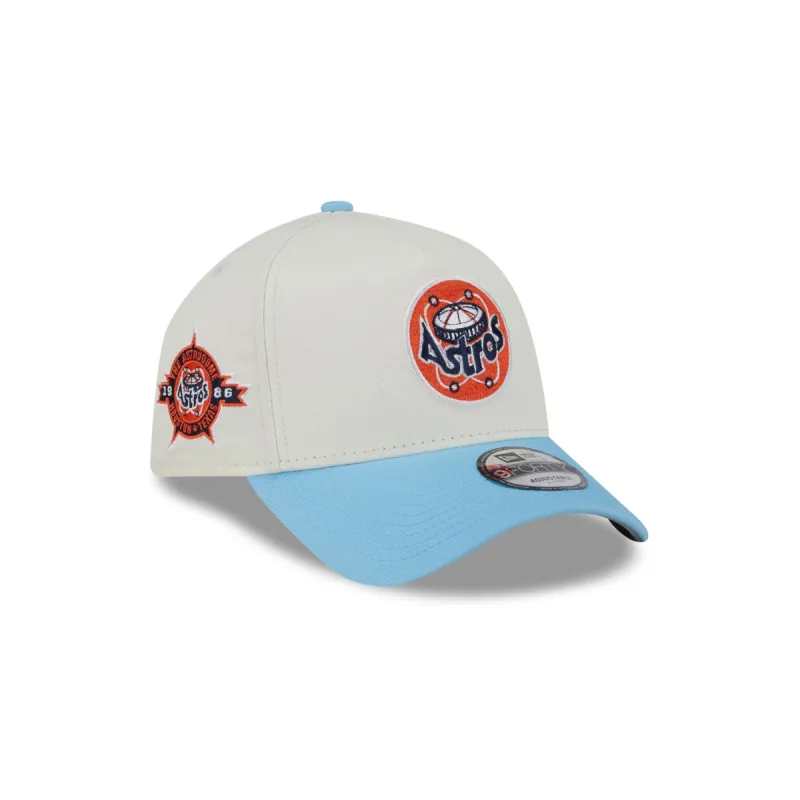 Houston Astros Chrome White 9FORTY A-Frame Snapback Hat sold by New Era