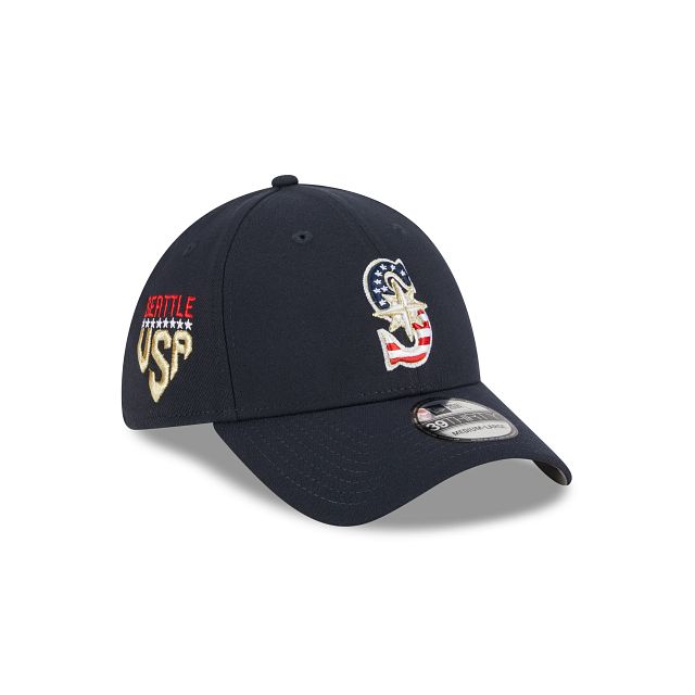 Seattle Mariners Independence Day 2023 39THIRTY Stretch Fit Hat sold by New Era