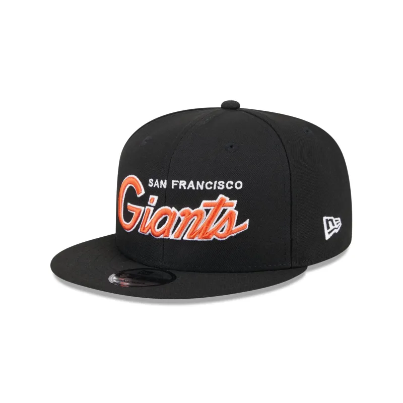San Francisco Giants Wordmark 9FIFTY Snapback Hat sold by New Era