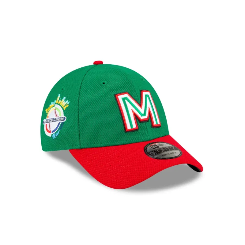 Mexico Baseball 2024 Caribbean Series Green 9FORTY Adjustable Hat sold by New Era