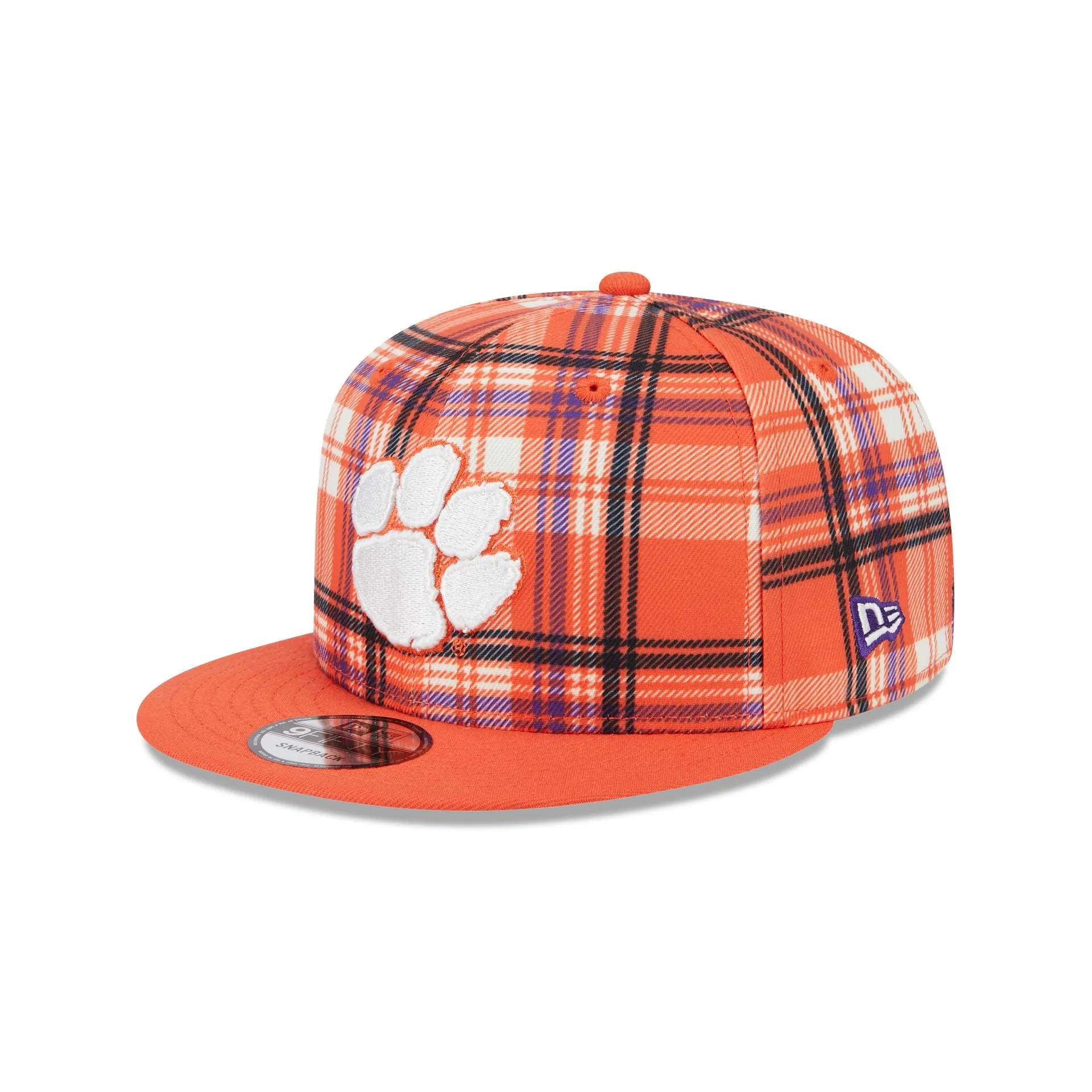 Clemson Tigers Plaid 9FIFTY Snapback Hat sold by New Era