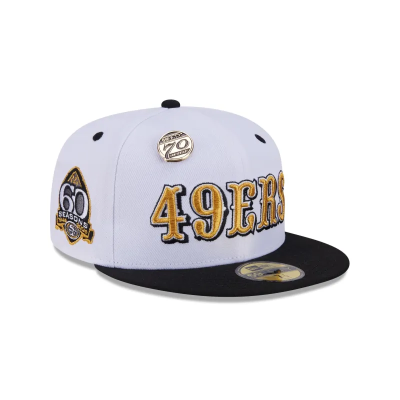 San Francisco 49ers 70th Anniversary 59FIFTY Fitted Hat sold by New Era