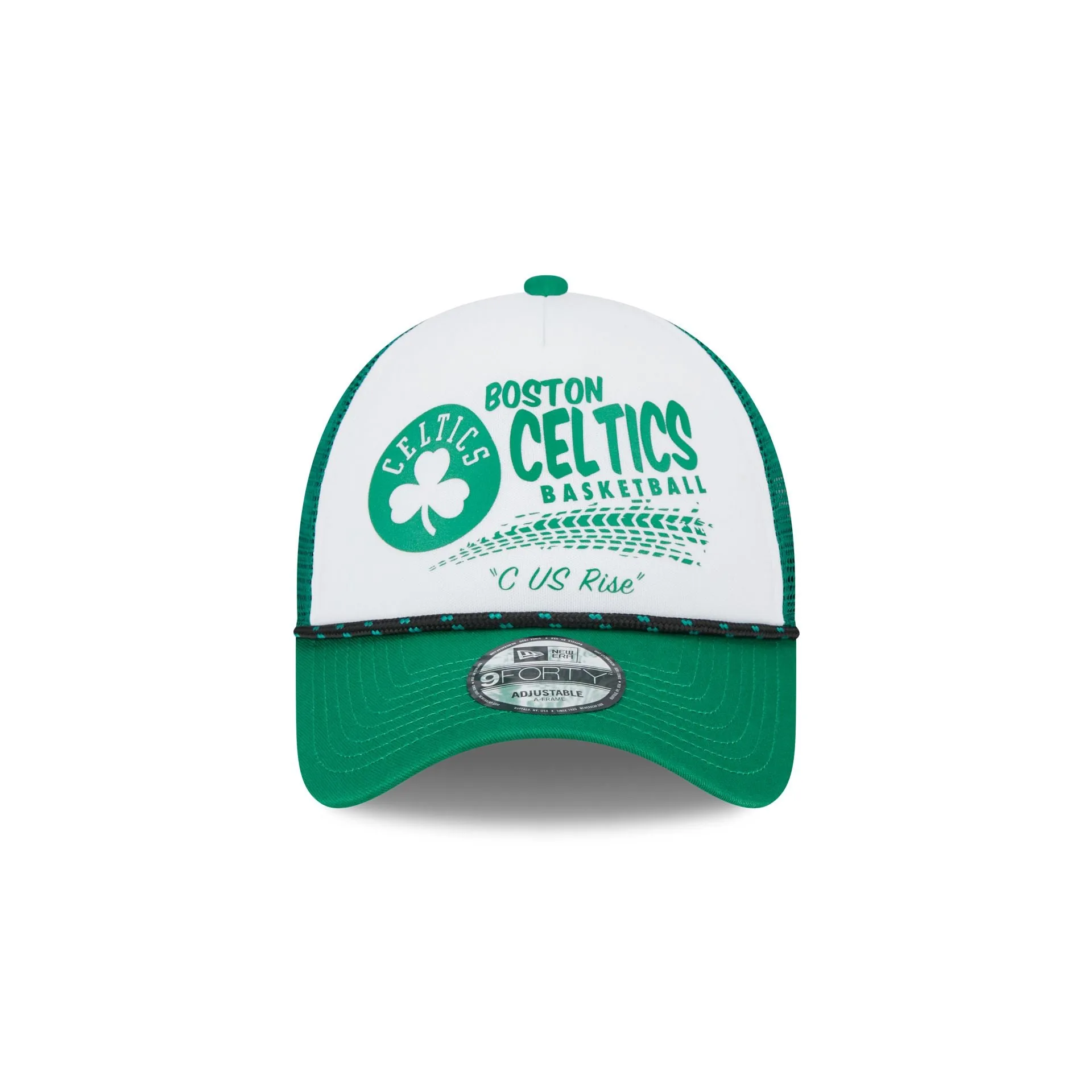 Boston Celtics 2024 Rally Drive White 9FORTY A-Frame Trucker Hat sold by New Era product image thumbnail 2