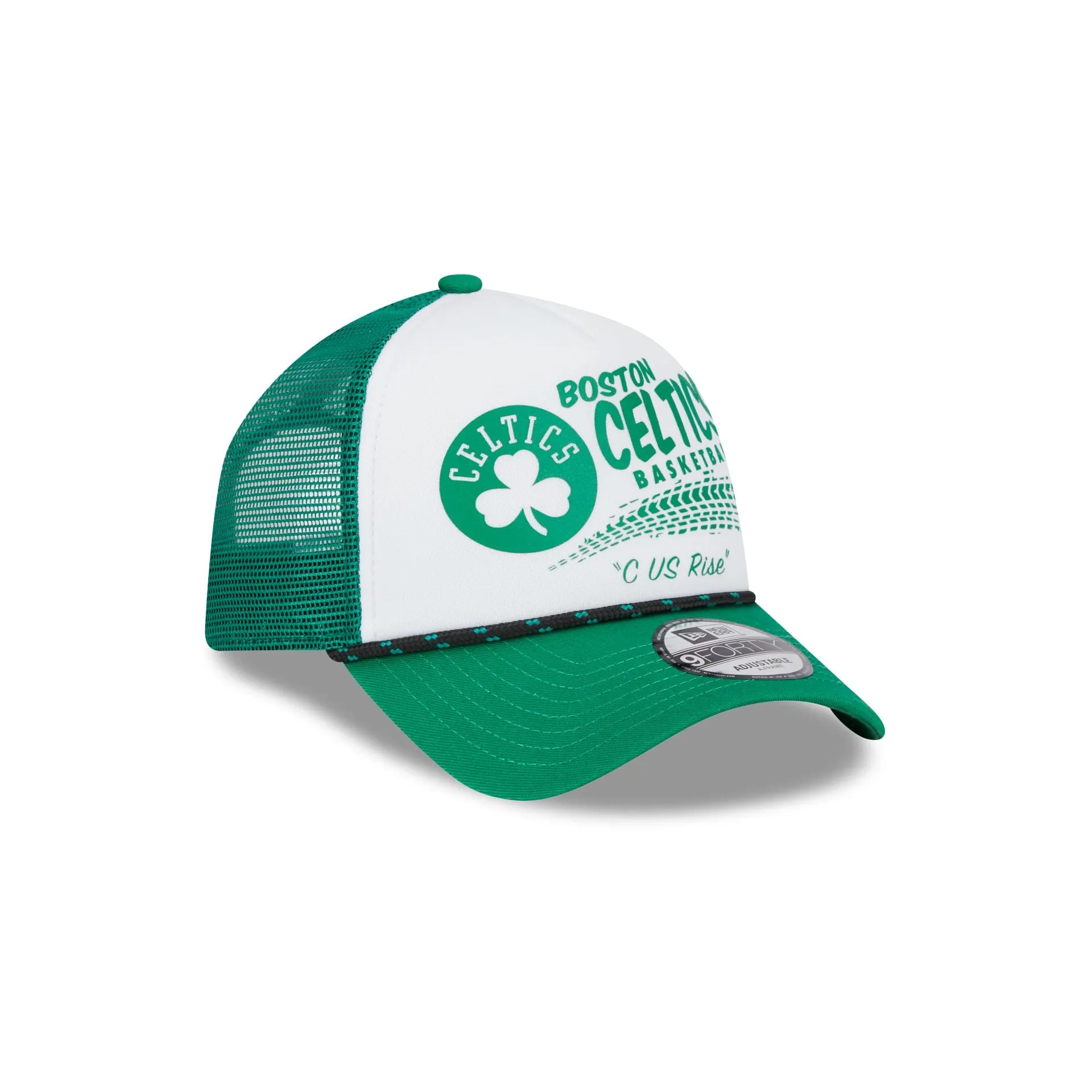 Boston Celtics 2024 Rally Drive White 9FORTY A-Frame Trucker Hat sold by New Era product image thumbnail 3