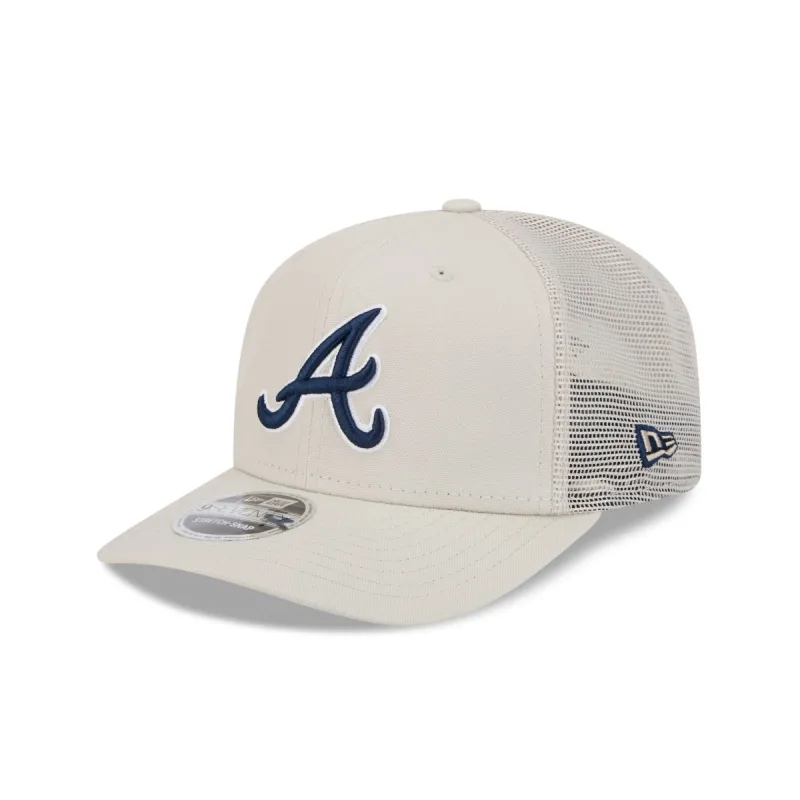 Atlanta Braves Canvas 9SEVENTY Trucker Hat sold by New Era