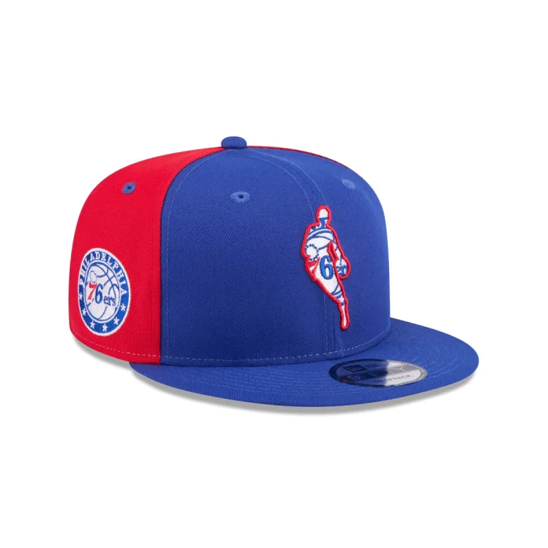 Philadelphia 76ers Front Logoman 9FIFTY Snapback Hat sold by New Era