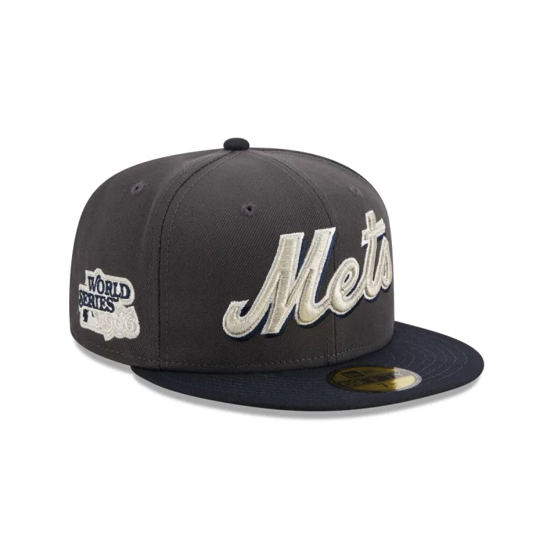 New York Mets Graphite Crown 59FIFTY Fitted Hat sold by New Era