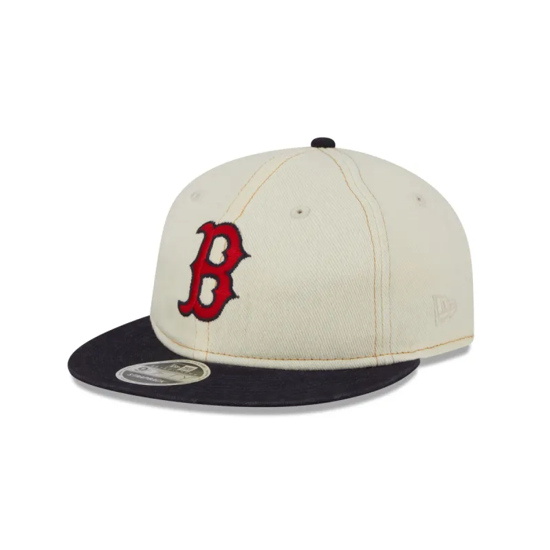 Boston Red Sox Chrome Denim Retro Crown 9FIFTY Adjustable Hat made by New Era