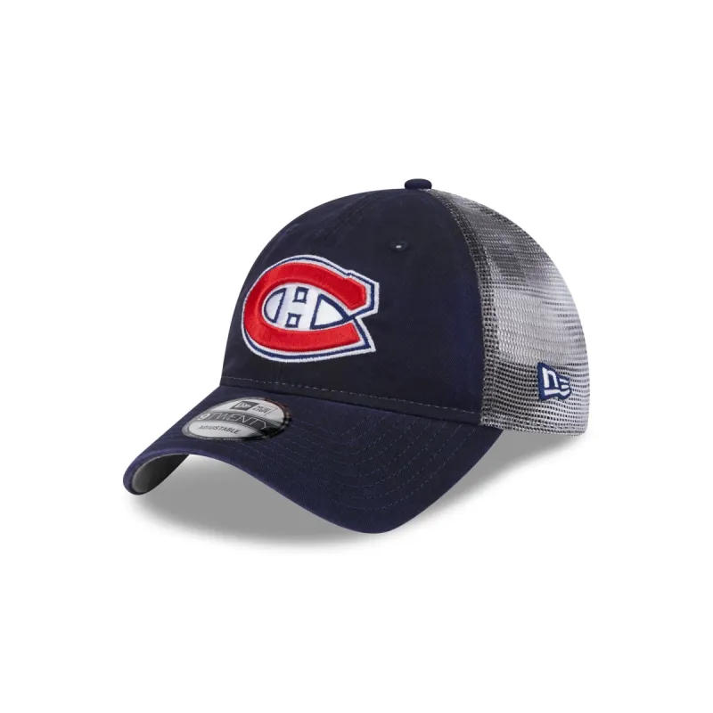 Montreal Canadiens Slick 9TWENTY Trucker Hat sold by New Era
