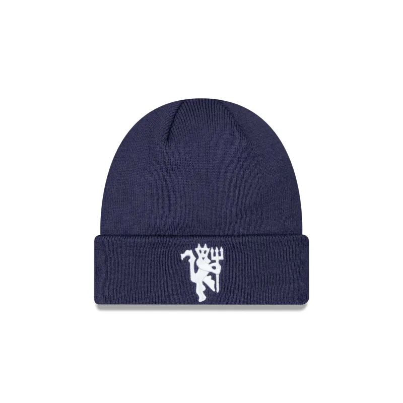 Manchester United Seasonal Navy Cuff Knit Hat sold by New Era