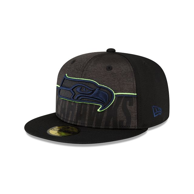 Seattle Seahawks 2023 Training Black 59FIFTY Fitted Hat sold by New Era