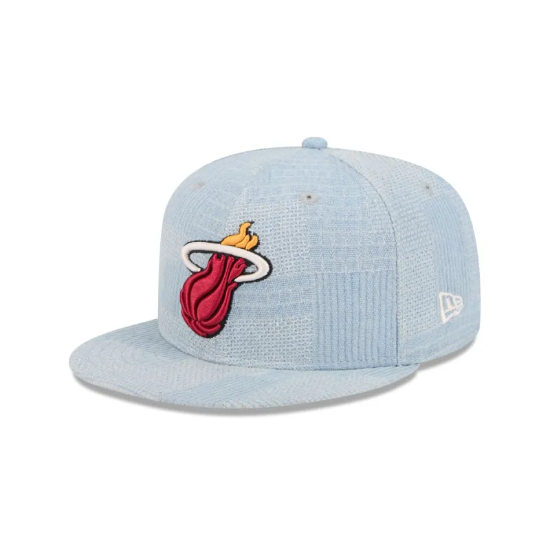 Miami Heat Denim Patchwork 9FIFTY Snapback Hat sold by New Era