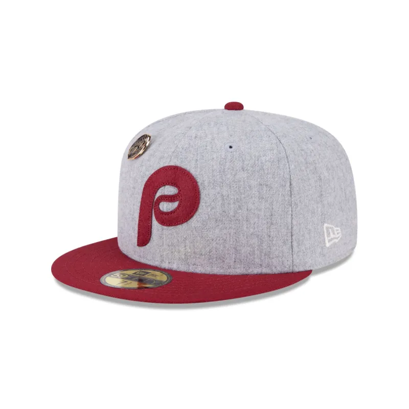 Philadelphia Phillies 70th Anniversary Gray 59FIFTY Fitted Hat sold by New Era