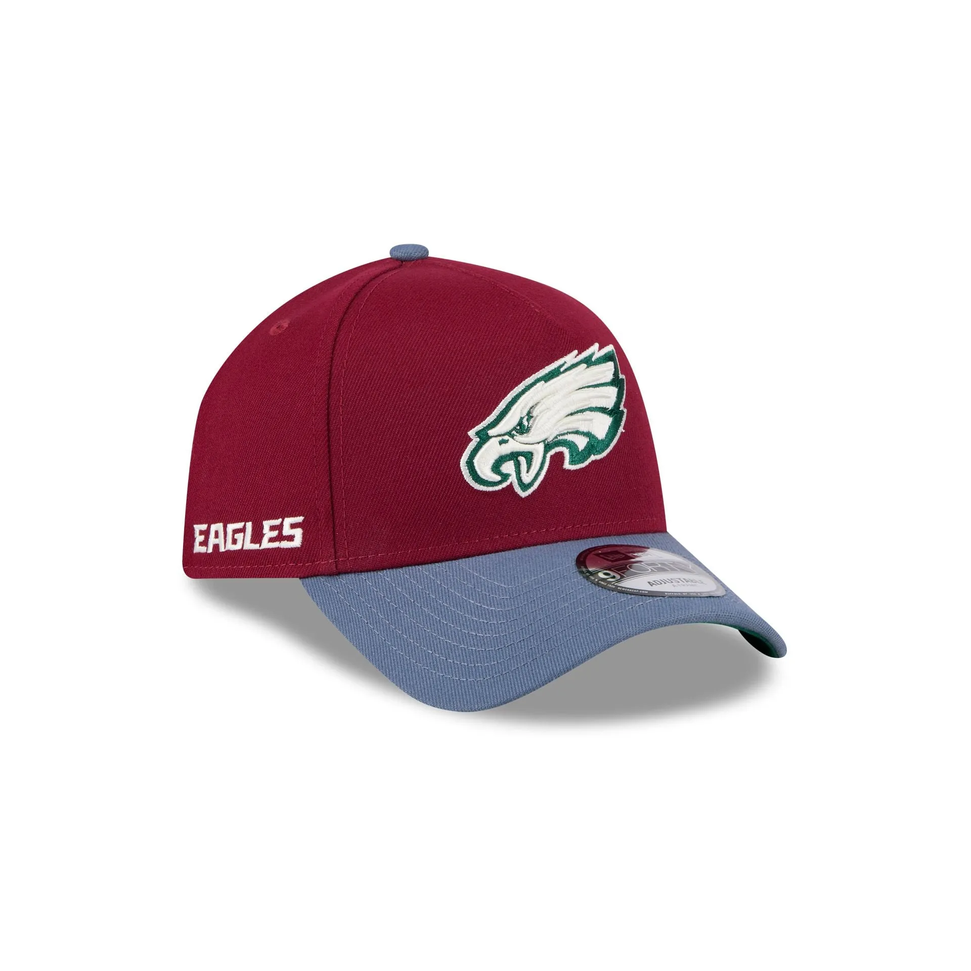 Philadelphia Eagles Cherry 9FORTY A-Frame Snapback Hat sold by New Era