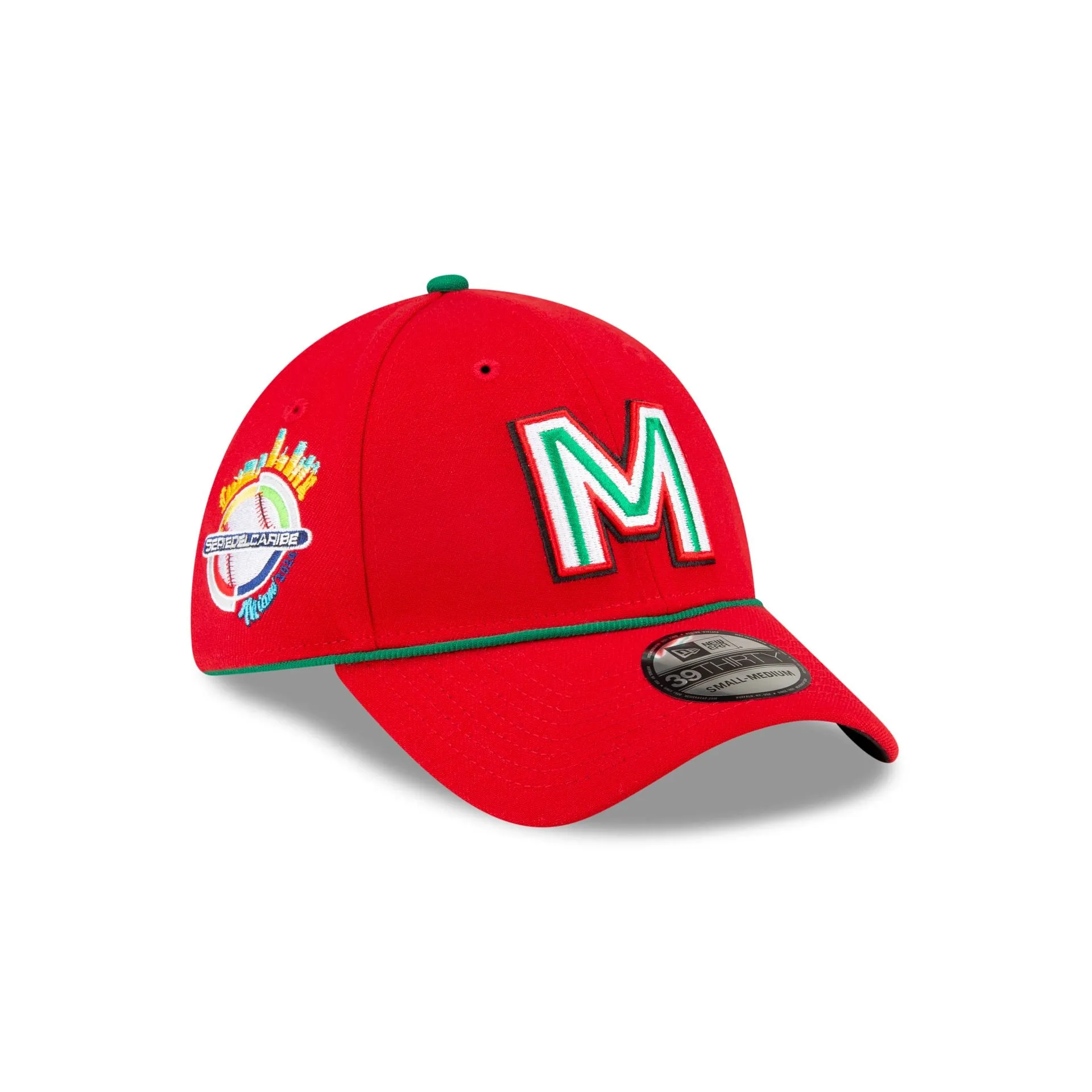 Mexico Baseball 2024 Caribbean Series Red 39THIRTY Stretch Fit Hat sold by New Era