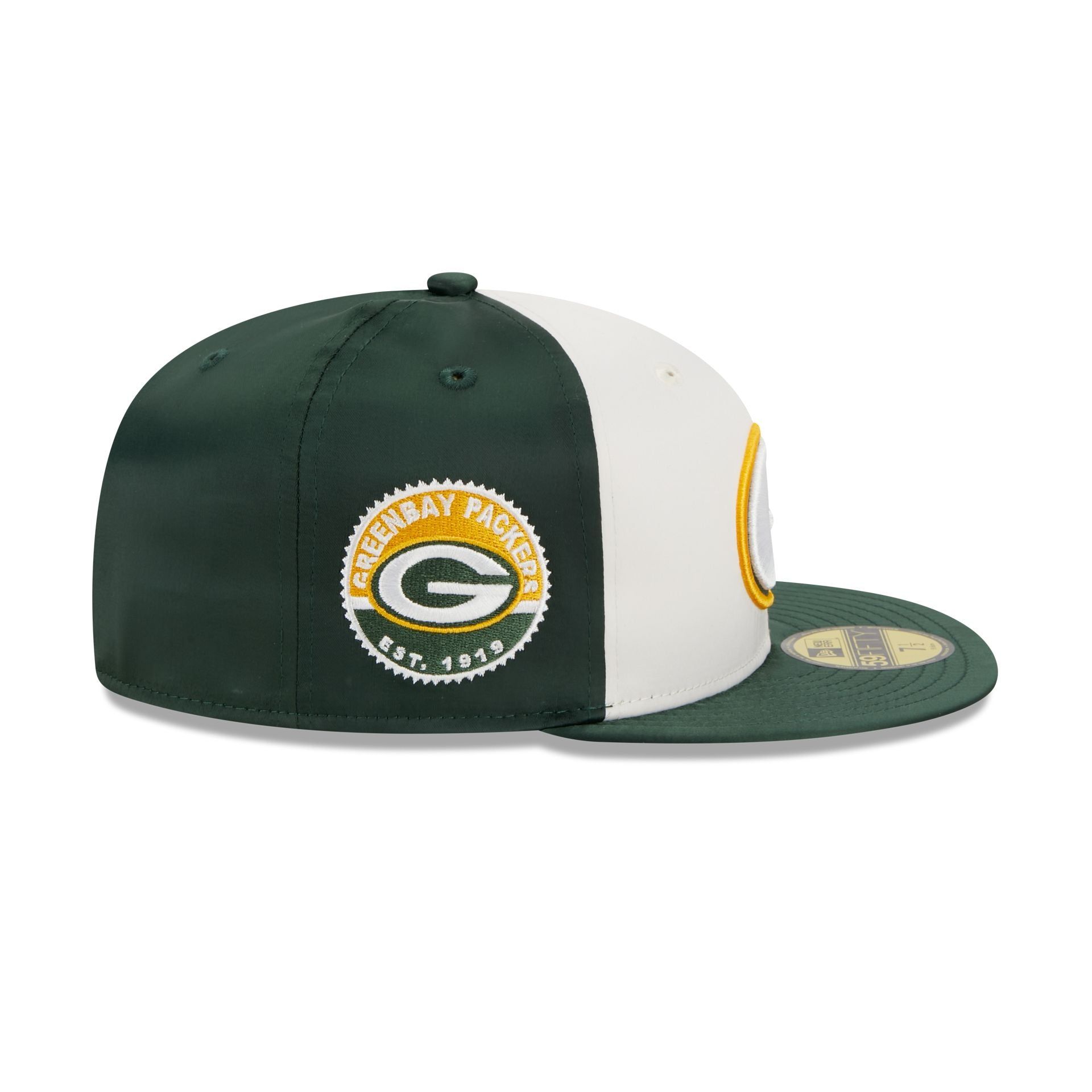 Green Bay Packers Throwback Satin 59FIFTY Fitted Hat sold by New Era product image thumbnail 4