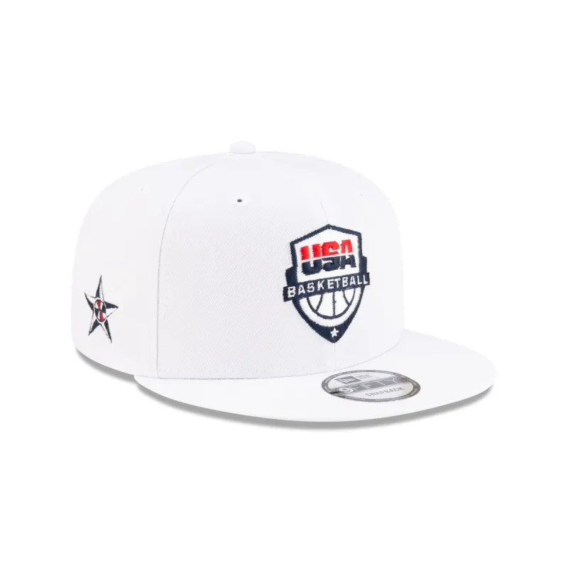 USA Basketball Optic White 9FIFTY Snapback Hat sold by New Era