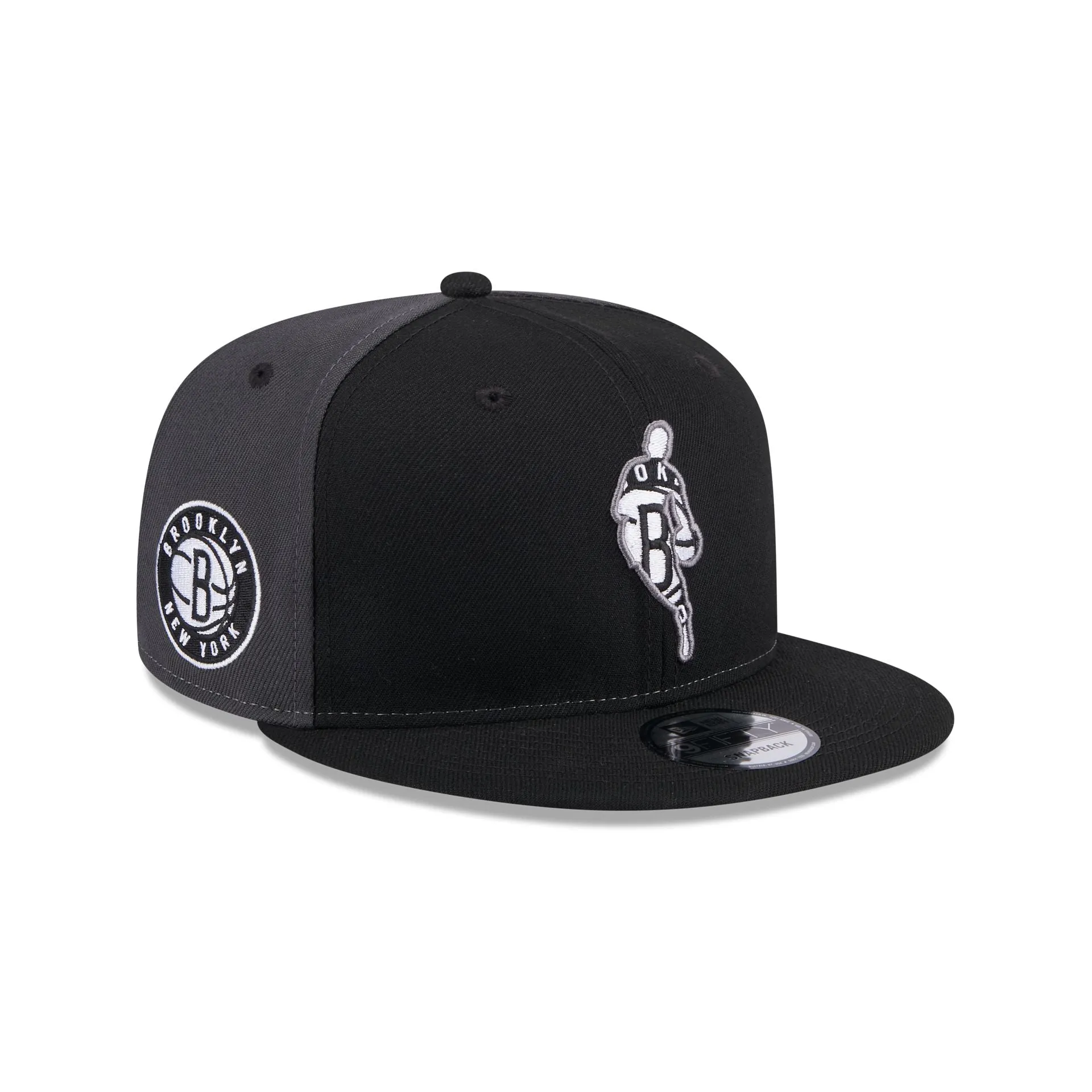 Brooklyn Nets Front Logoman 9FIFTY Snapback Hat sold by New Era