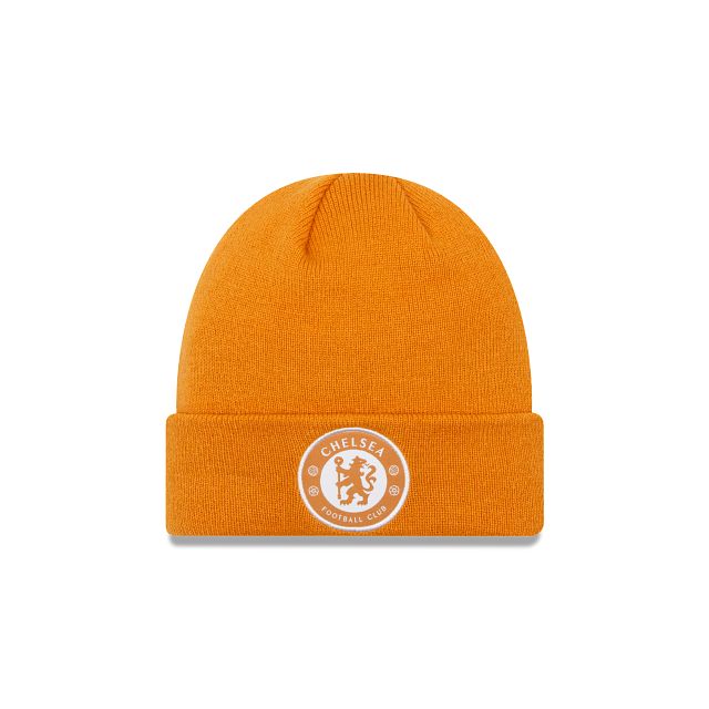 Chelsea FC Orange Knit Hat sold by New Era
