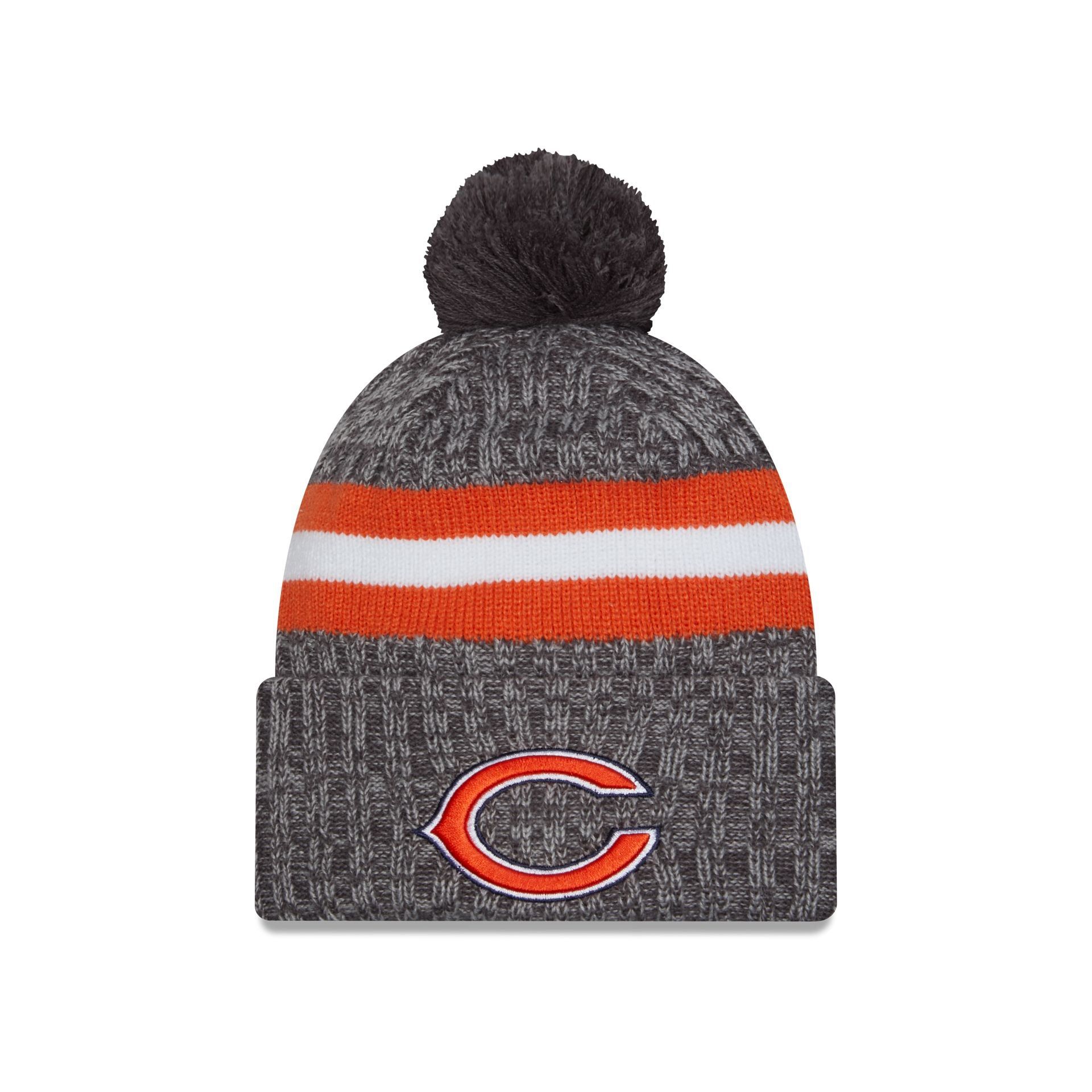 Chicago Bears 2023 Cold Weather Gray Pom Knit Hat sold by New Era