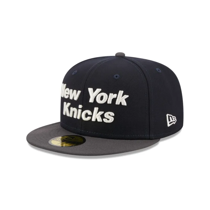 New York Knicks Navy Crown 59FIFTY Fitted Hat sold by New Era