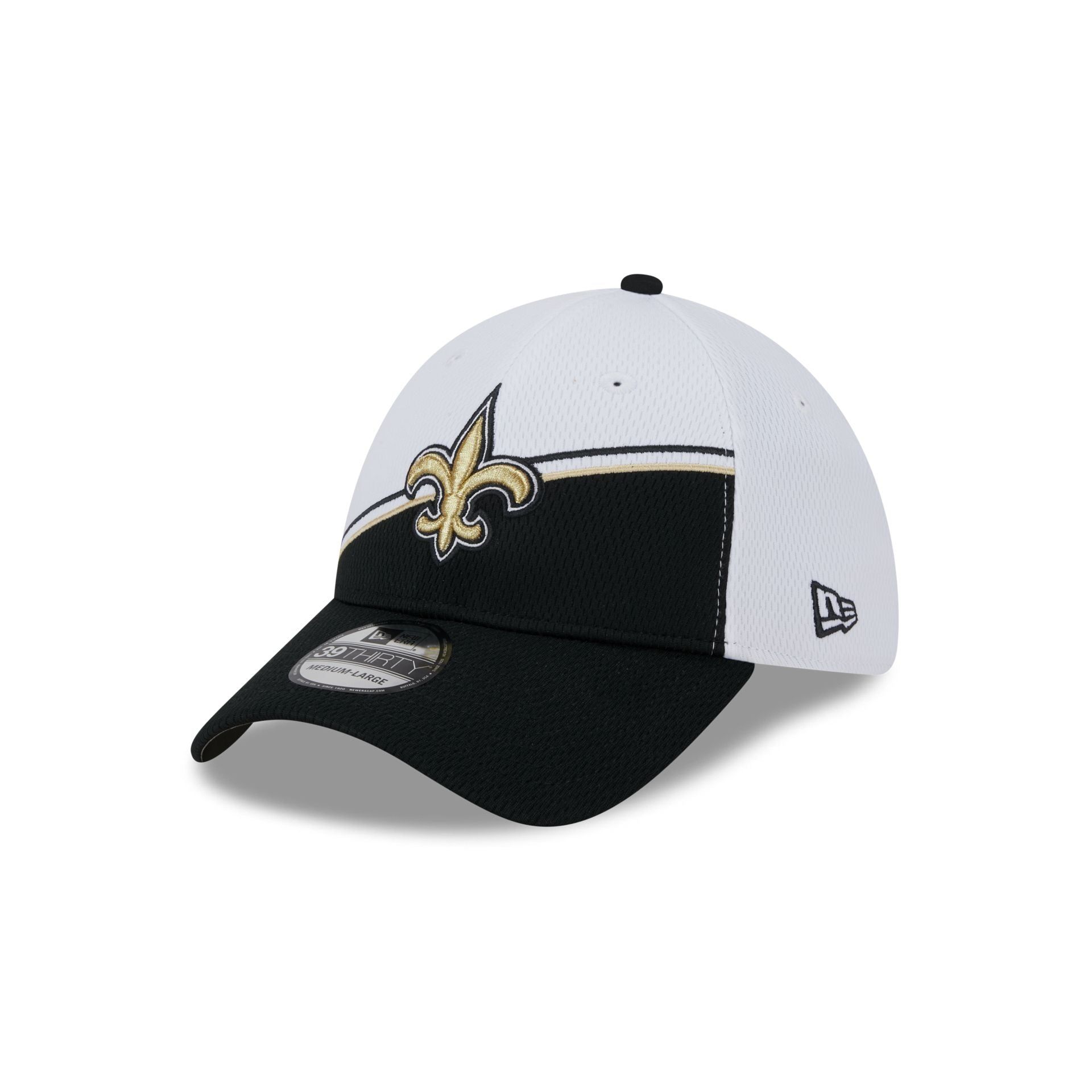 New Orleans Saints 2023 Sideline White 39THIRTY Stretch Fit Hat sold by New Era product image thumbnail 3